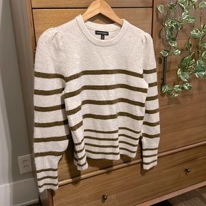 Banana Republic Alpaca Wool Blend Stripe Sweater Crew Neck Long Sleeve